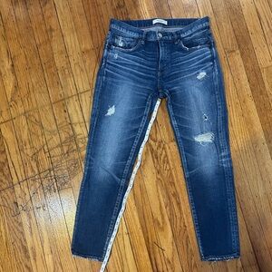 Distressed Mousey Blue Jeans